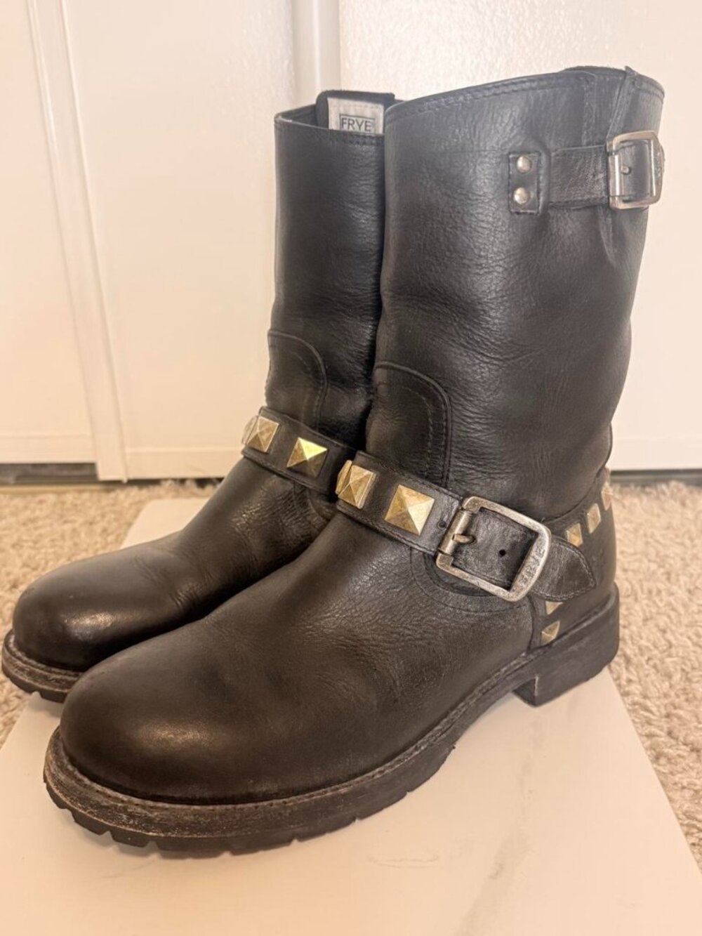 Frye Rogan Studded Engineer Boots